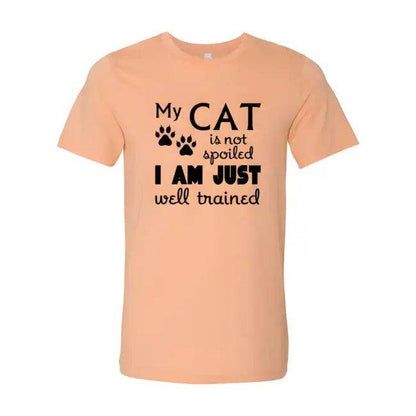 Cat-Themed T-Shirts in Light Green, Mauve, and Peach Colors - Estalios
