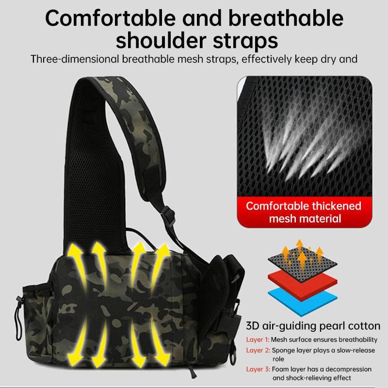 Catch the Thrill with Our Camouflage Fishing Sling Bag - Estalios