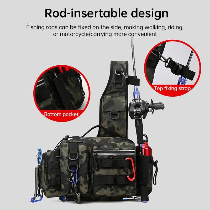 Catch the Thrill with Our Camouflage Fishing Sling Bag - Estalios