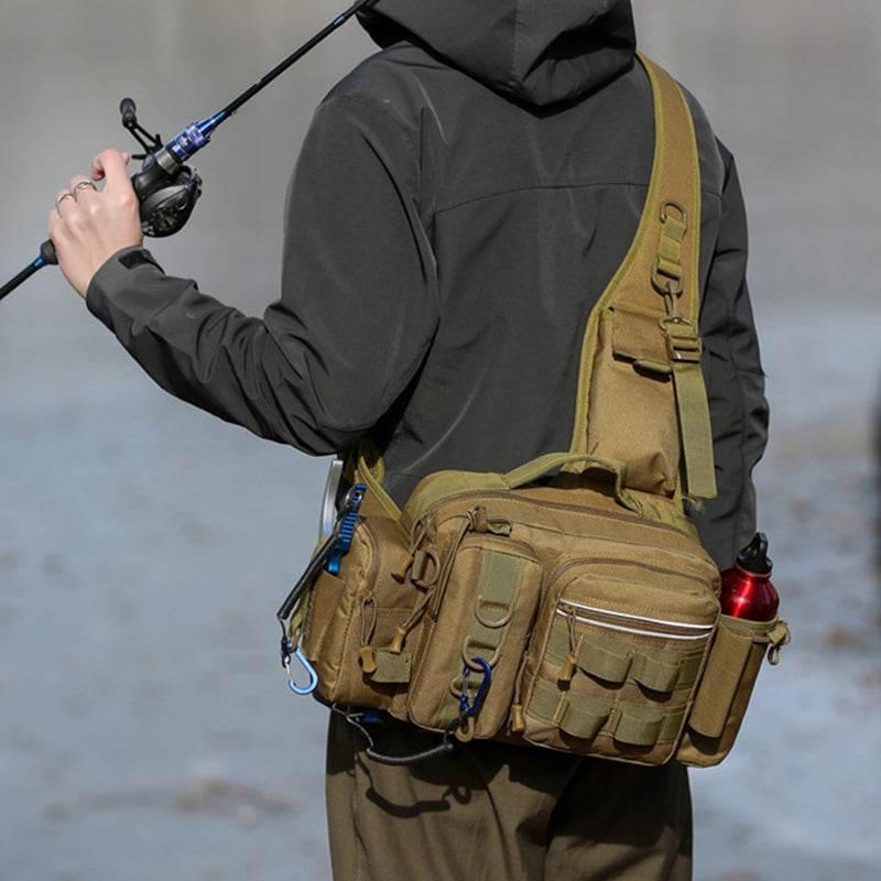 Catch the Thrill with Our Camouflage Fishing Sling Bag - Estalios