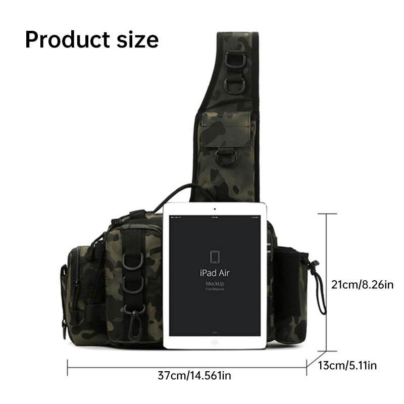 Catch the Thrill with Our Camouflage Fishing Sling Bag - Estalios