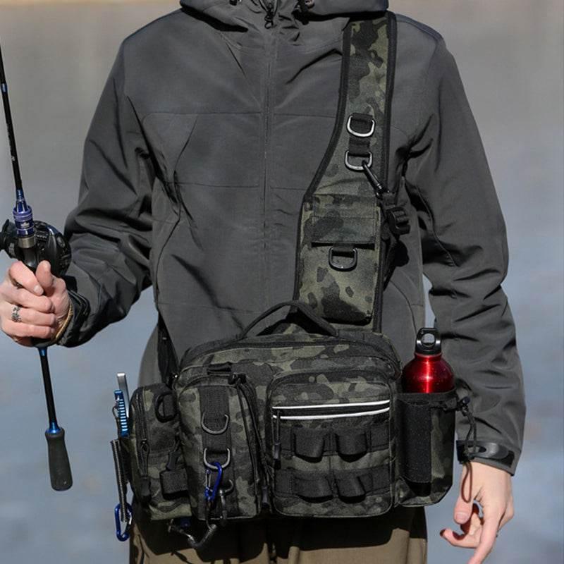 Catch the Thrill with Our Camouflage Fishing Sling Bag - Estalios