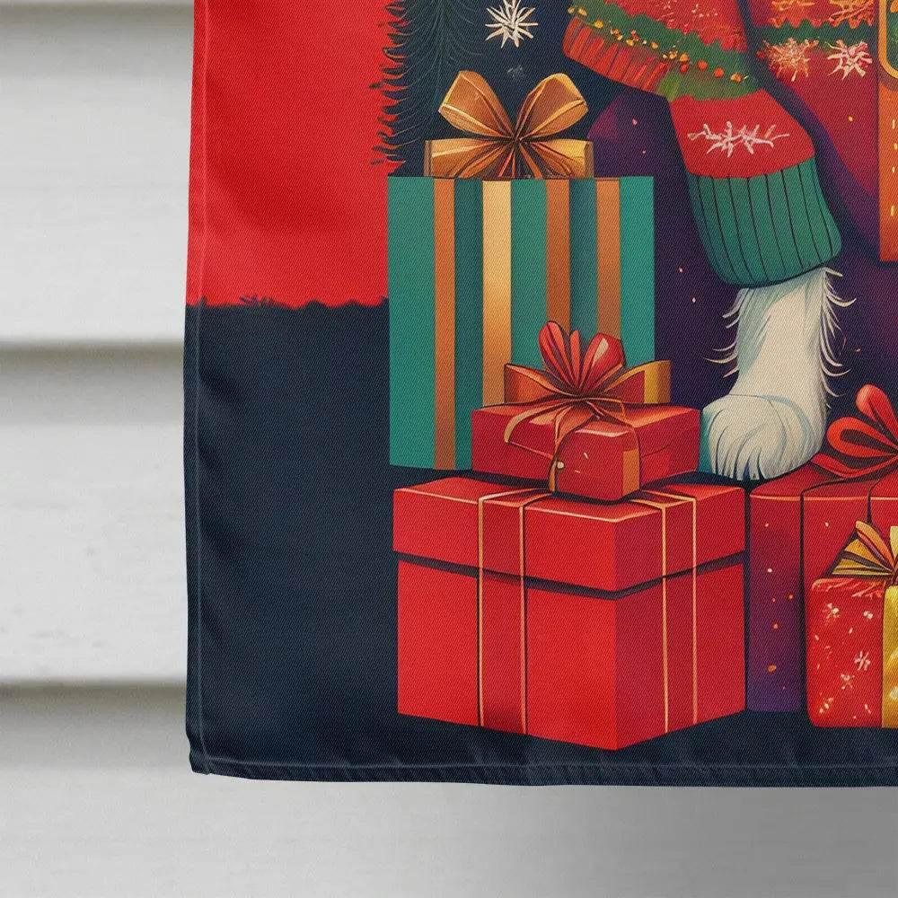 Woofing Wonderful Christmas Flag: Deck the Howls! Get Ready for a Tail-wagging Christmas with our Festive Dog Christmas Flag! this Vibrant Red - Estalios