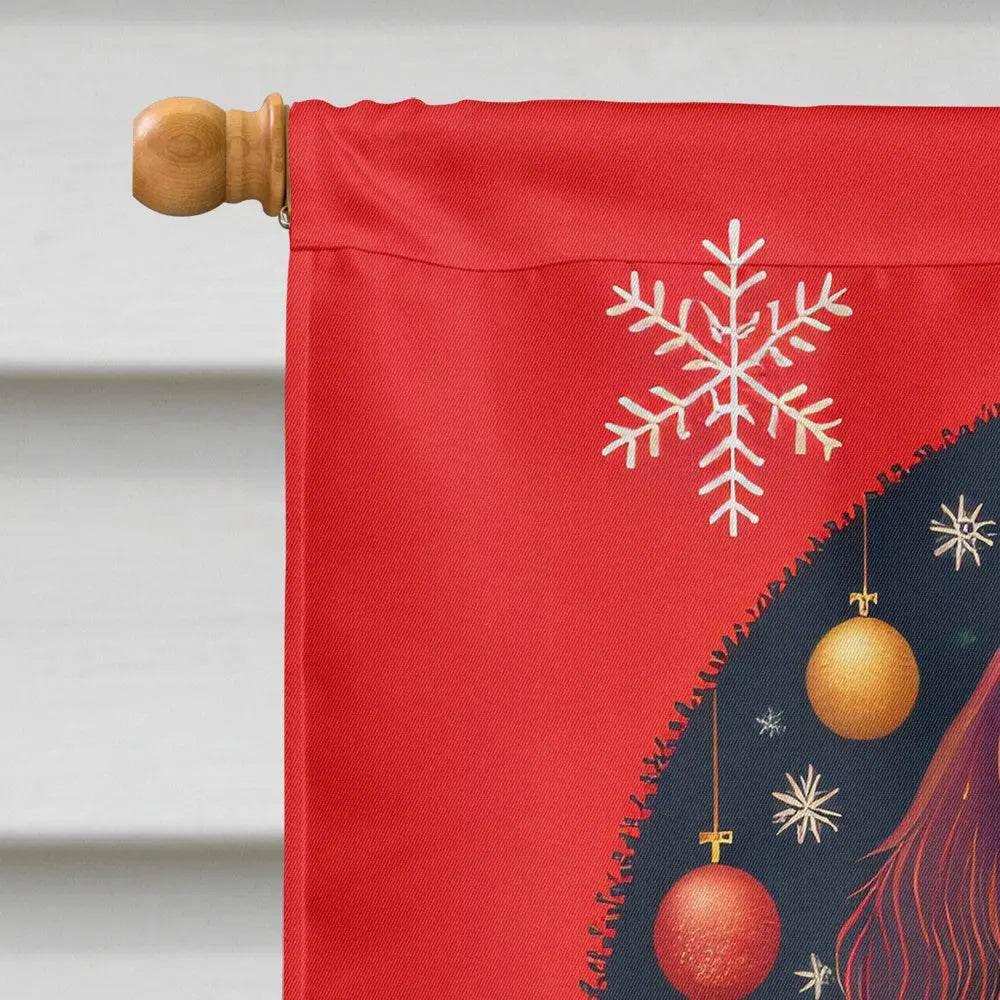 Woofing Wonderful Christmas Flag: Deck the Howls! Get Ready for a Tail-wagging Christmas with our Festive Dog Christmas Flag! this Vibrant Red - Estalios