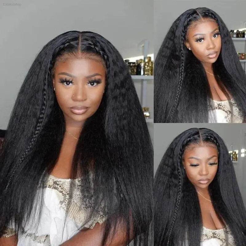 CEXXY Kinky Straight 360 HD Lace Frontal Wig For Black Women - Estalios