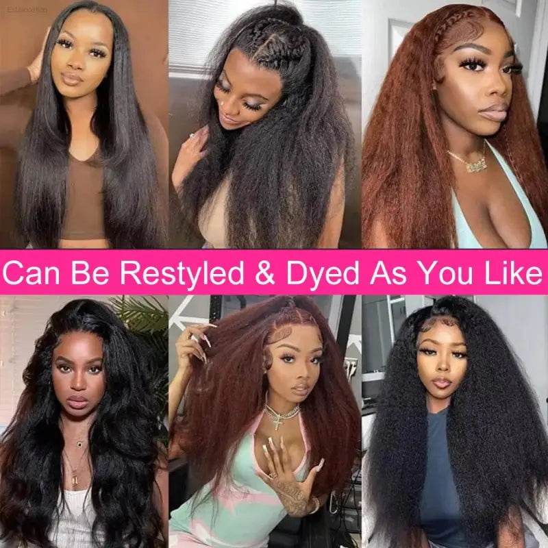 CEXXY Kinky Straight 360 HD Lace Frontal Wig For Black Women - Estalios