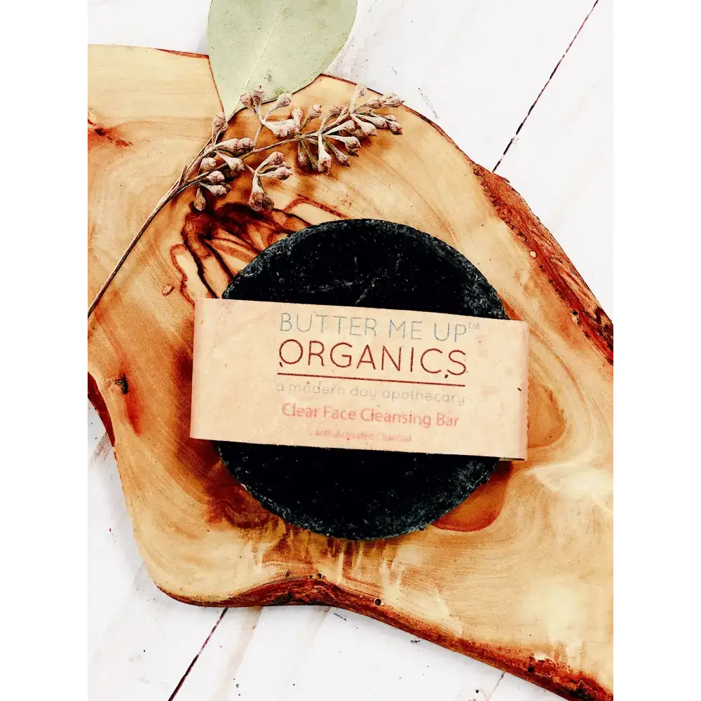 Round black cleansing bar for Charcoal Face Soap Deep Clean Power Wash with activated charcoal