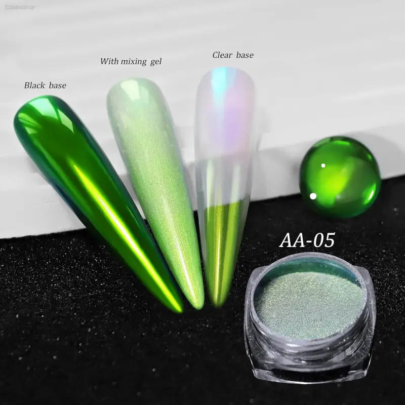 Charming May 12-Box Holographic Chrome Nail Powder Set - Stunning Diamond Reflective Glitter for Galaxy Nail Art