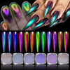 Charming May 12-Box Holographic Chrome Nail Powder Set - Stunning Diamond Reflective Glitter for Galaxy Nail Art