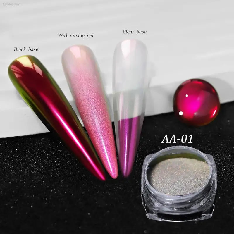 Charming May 12-Box Holographic Chrome Nail Powder Set - Stunning Diamond Reflective Glitter for Galaxy Nail Art
