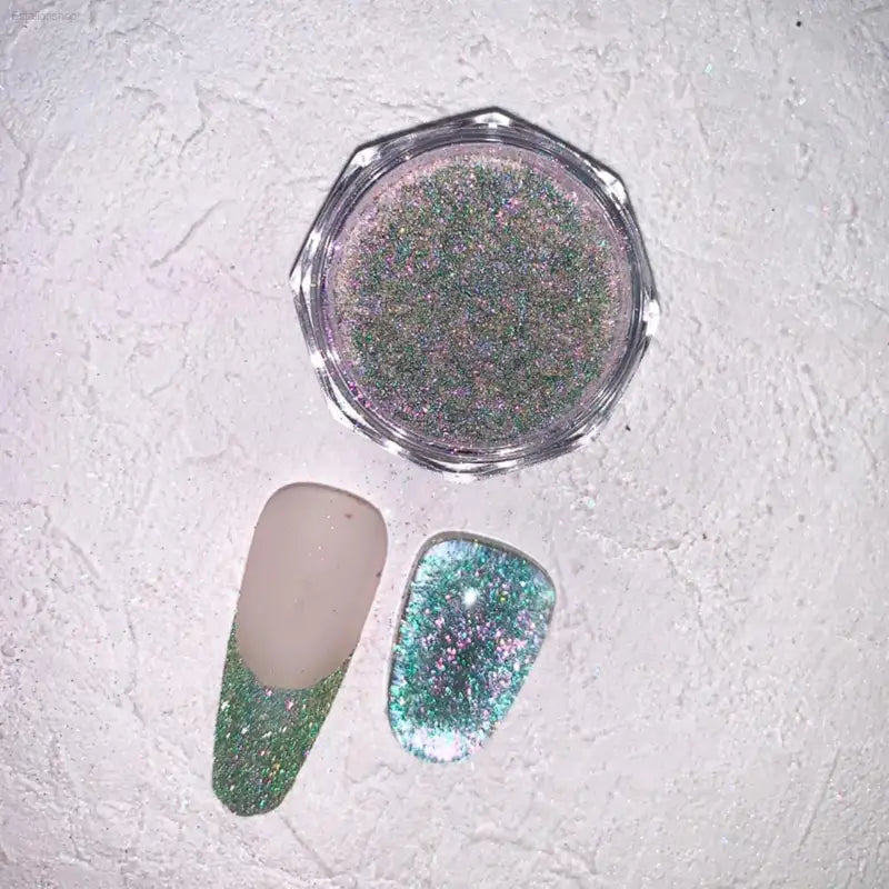 Charming May 12-Box Holographic Chrome Nail Powder Set - Stunning Diamond Reflective Glitter for Galaxy Nail Art