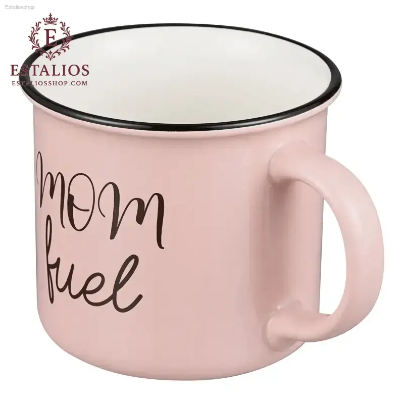 Charming Pink Stoneware Mom Mug - 15.21 Oz Perfect Gift for Mom! - EstaliosShop