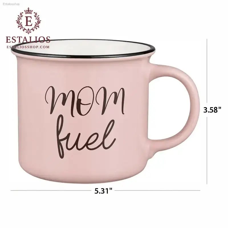 Charming Pink Stoneware Mom Mug - 15.21 Oz Perfect Gift for Mom! - EstaliosShop