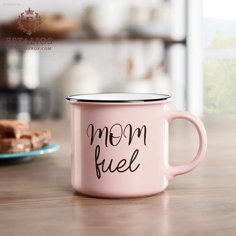 Charming Pink Stoneware Mom Mug - 15.21 Oz Perfect Gift for Mom!