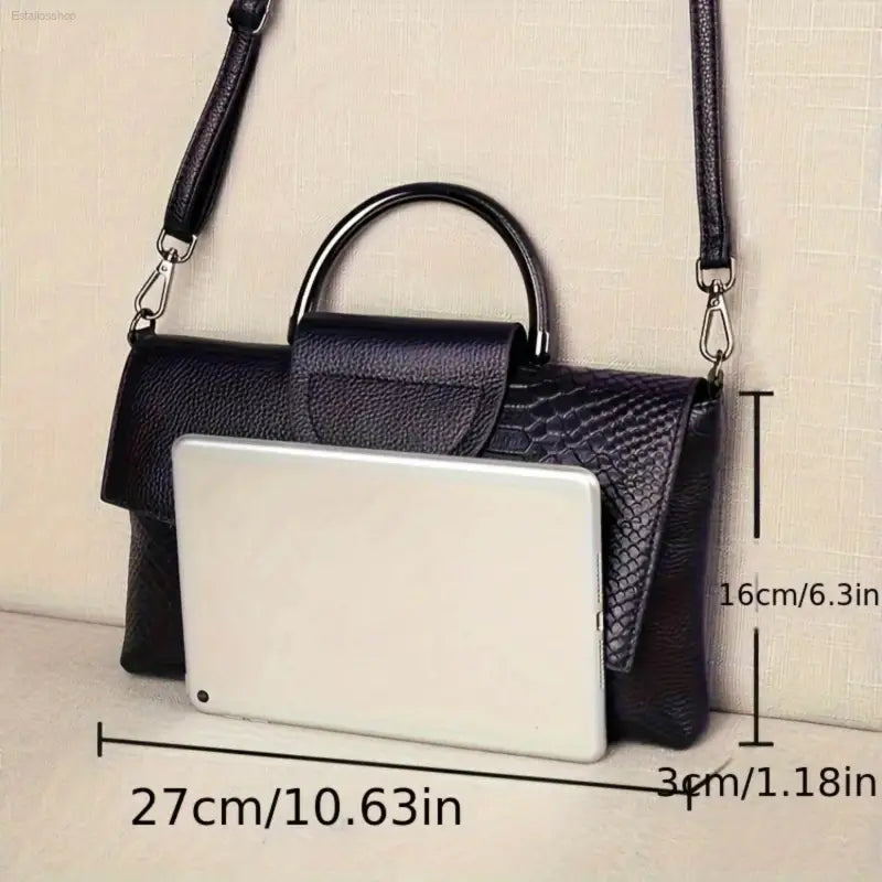 Chic Crocodile Pattern Crossbody Clutch - Perfect for Carnival & Mardi Gras Festivities - Estalios