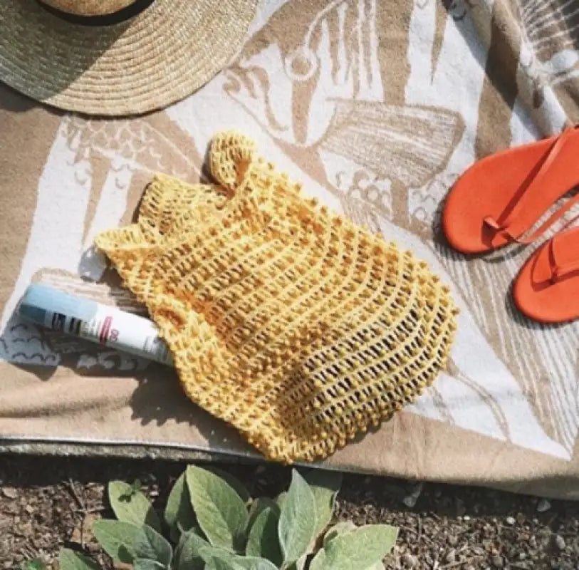 🌞 Chic Essential – Karma Wooden Beads Crochet Bag | Perfect for Travel & Daily Essentials - Summer Yellow