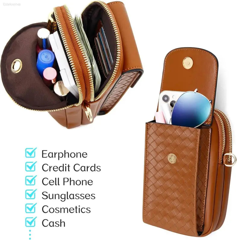 Chic KUKOO Small Crossbody Phone Bag for Women - Stylish Cellphone Purse Wallet with Card Slots for Travel & Shopping - Estalios