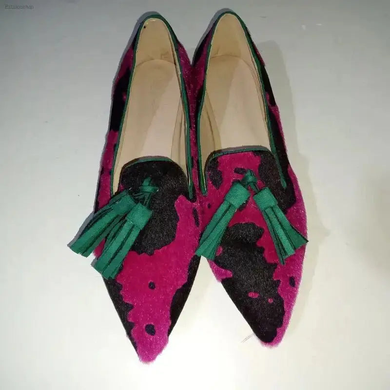 Chic Leopard Print Pointy Muller Shoes with Comfortable Slip - On Design for Fashionable Women Sizes 40 - 43 - EstaliosShop