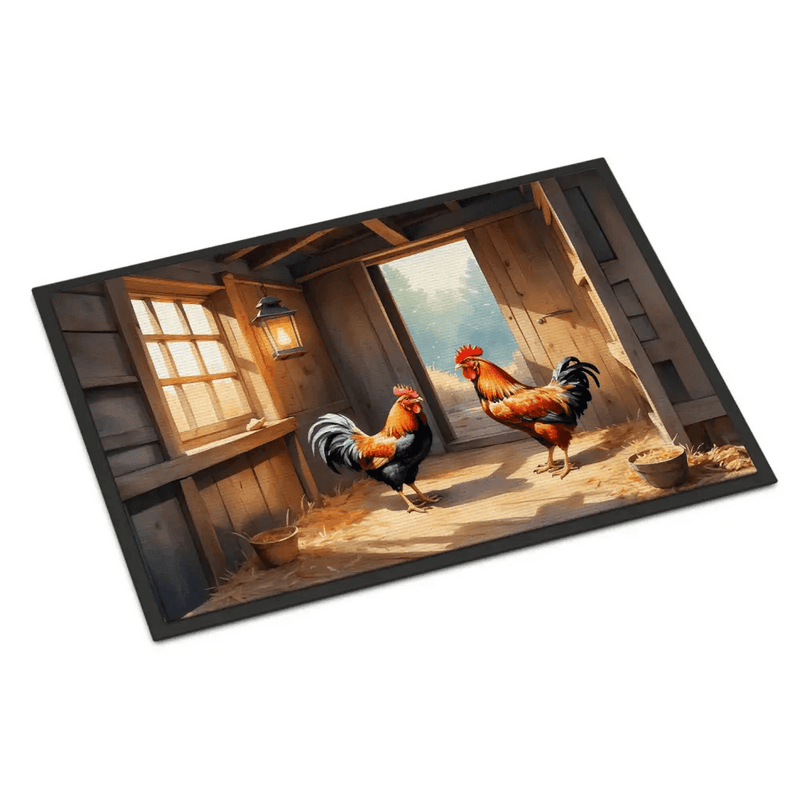 Wake Up your Welcome: Rooster Coop Doormat! Here is the Product Description: Greet your Guests with a Touch of Rustic Charm Using our Delightful Rooster - Estalios