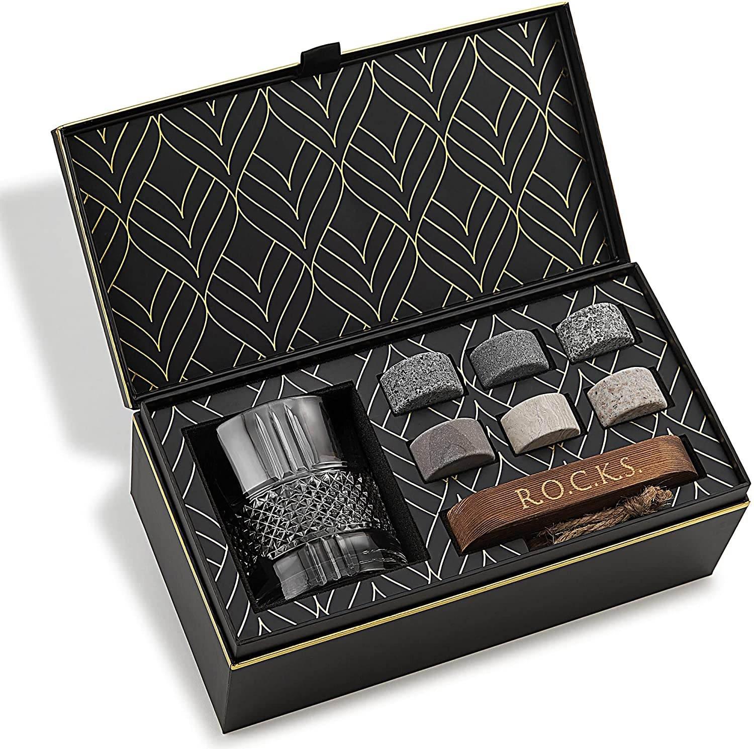 Chill Out in Style with Whiskey Stones and Glass Set - Estalios