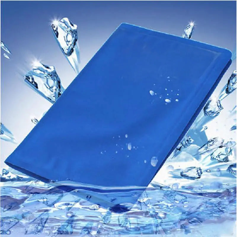 Blue cooling pad from Chill Out Pup 36x20 inches pet cooling mats for your furry friend