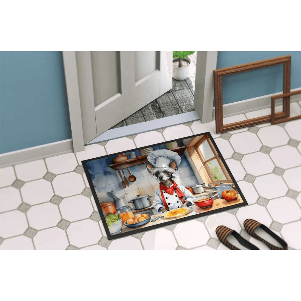 Chinese Crested Chef Doormat Non Slip Washable Rug - Estalios