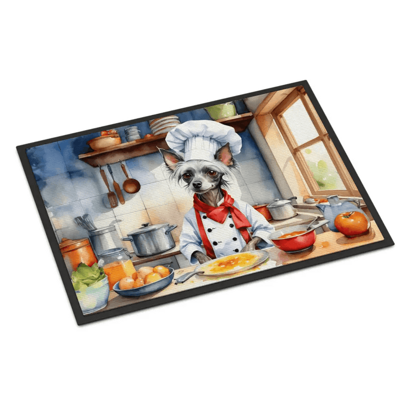 Chinese Crested Chef Doormat Non Slip Washable Rug - Estalios