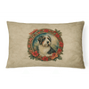 Christmas Flowers Frame Throw Pillow for Cozy Decor - Estalios
