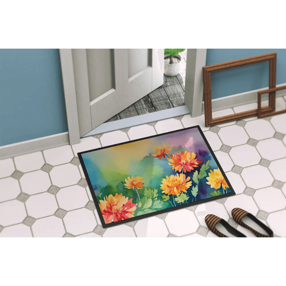 Watercolor Blooms: Welcome Home with Style! Floral Watercolor Doormat. a Beautiful Way to Greet Guests and Add a Touch of Artistry to your Entryway. Durable - Estalios