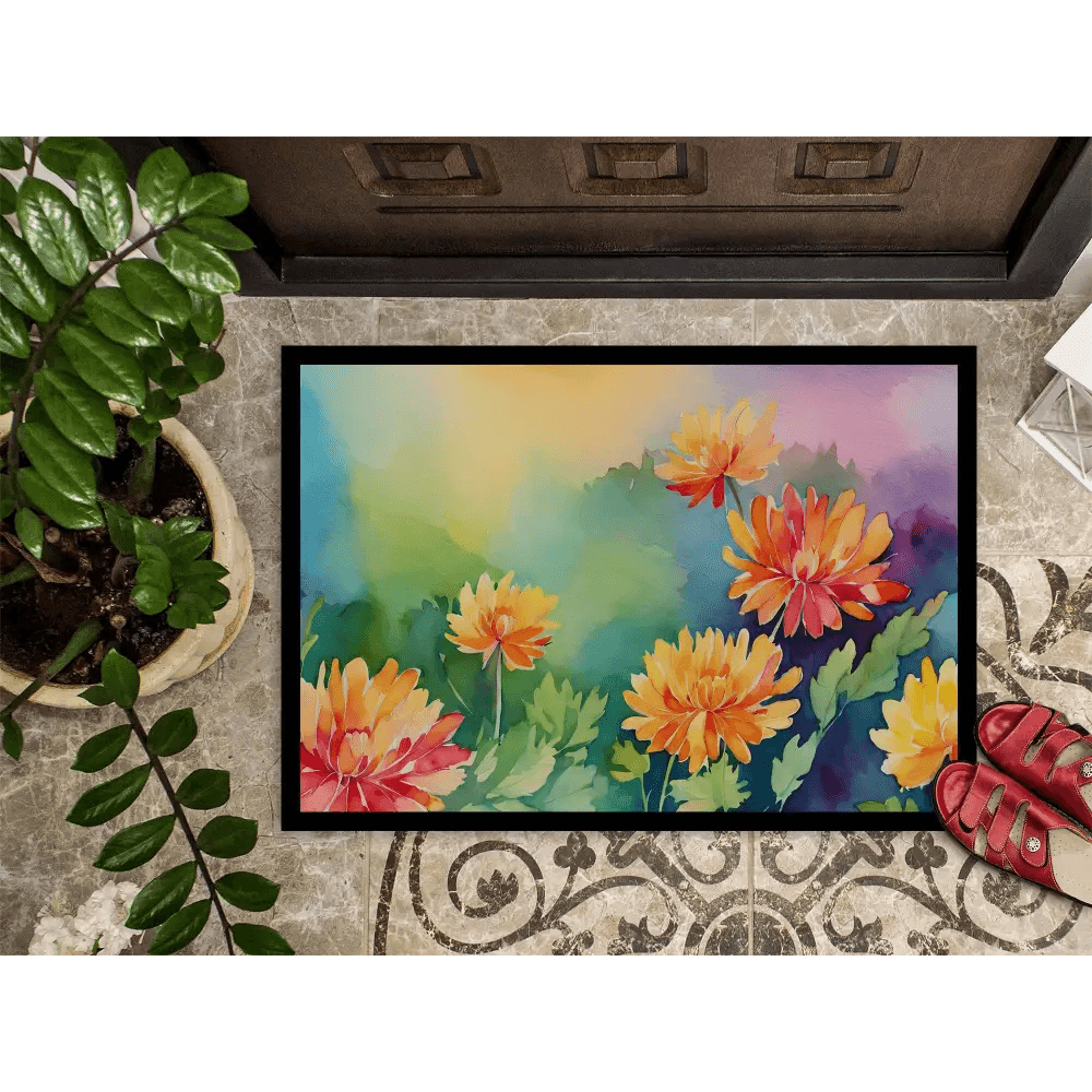 Watercolor Blooms: Welcome Home with Style! Floral Watercolor Doormat. a Beautiful Way to Greet Guests and Add a Touch of Artistry to your Entryway. Durable - Estalios