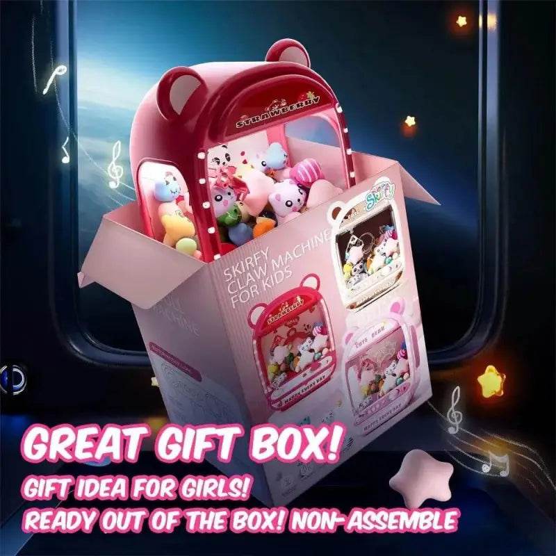 Strawberry Claw Game Machine: Music Fun Awaits! Get Ready for Endless Fun with the Pink Strawberry Claw Game Machine! this Adorable Claw Machine Toy Comes - Estalios