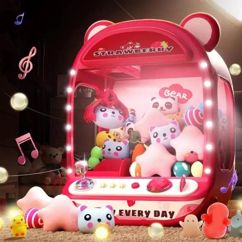 Strawberry Claw Game Machine: Music Fun Awaits! Get Ready for Endless Fun with the Pink Strawberry Claw Game Machine! this Adorable Claw Machine Toy Comes - Estalios