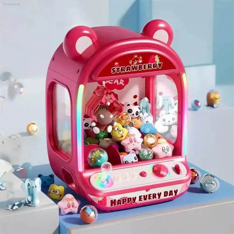 Strawberry Claw Game Machine: Music Fun Awaits! Get Ready for Endless Fun with the Pink Strawberry Claw Game Machine! this Adorable Claw Machine Toy Comes - Estalios