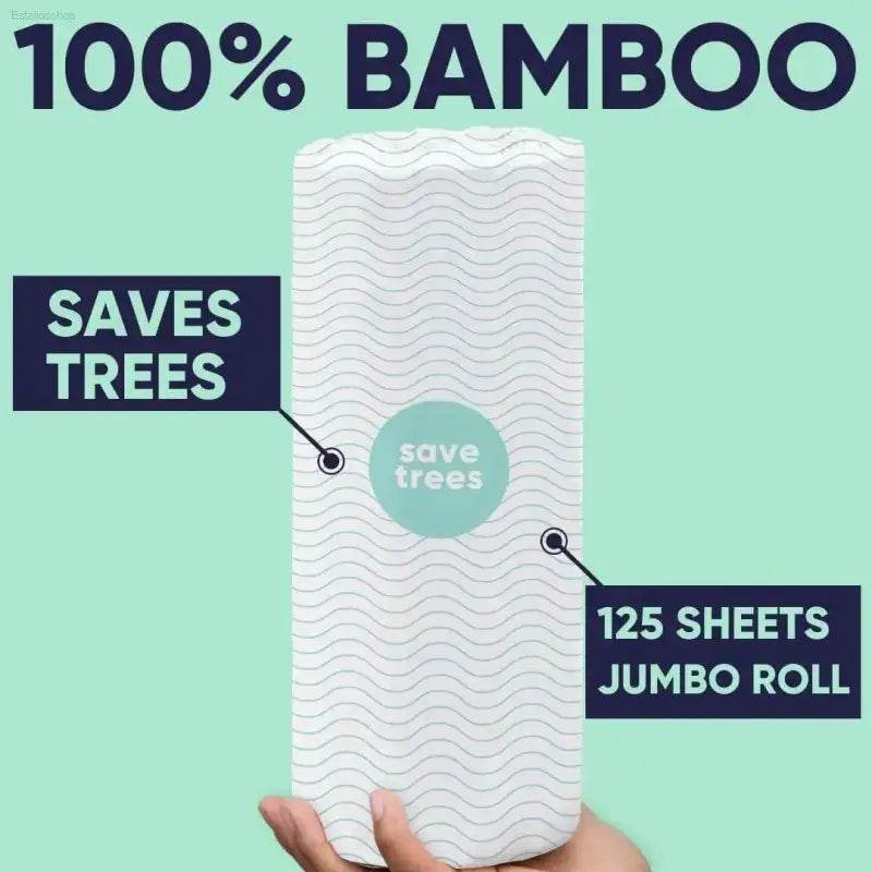 Bamboo paper towel roll.