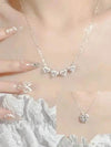Clover 999 Sterling Silver Necklace for Women Heart Design - Estalios