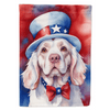 Clumber Spaniel Patriotic Garden Flag for Outdoor Decor - Estalios