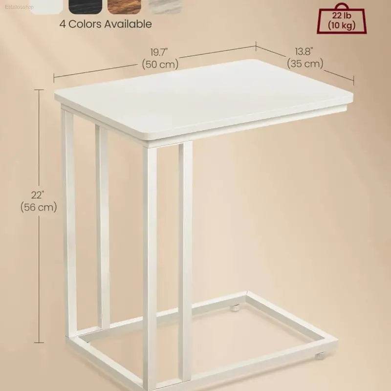 Coffee Laptop Mobile Tablet, Industrial Side Table on Wheels - Estalios