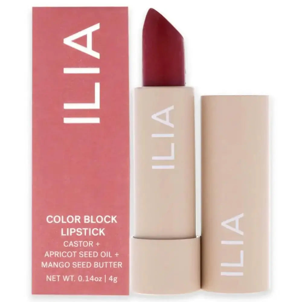 ILIA Beauty Color Block Lipstick True Red with Creamy Finish for Women
