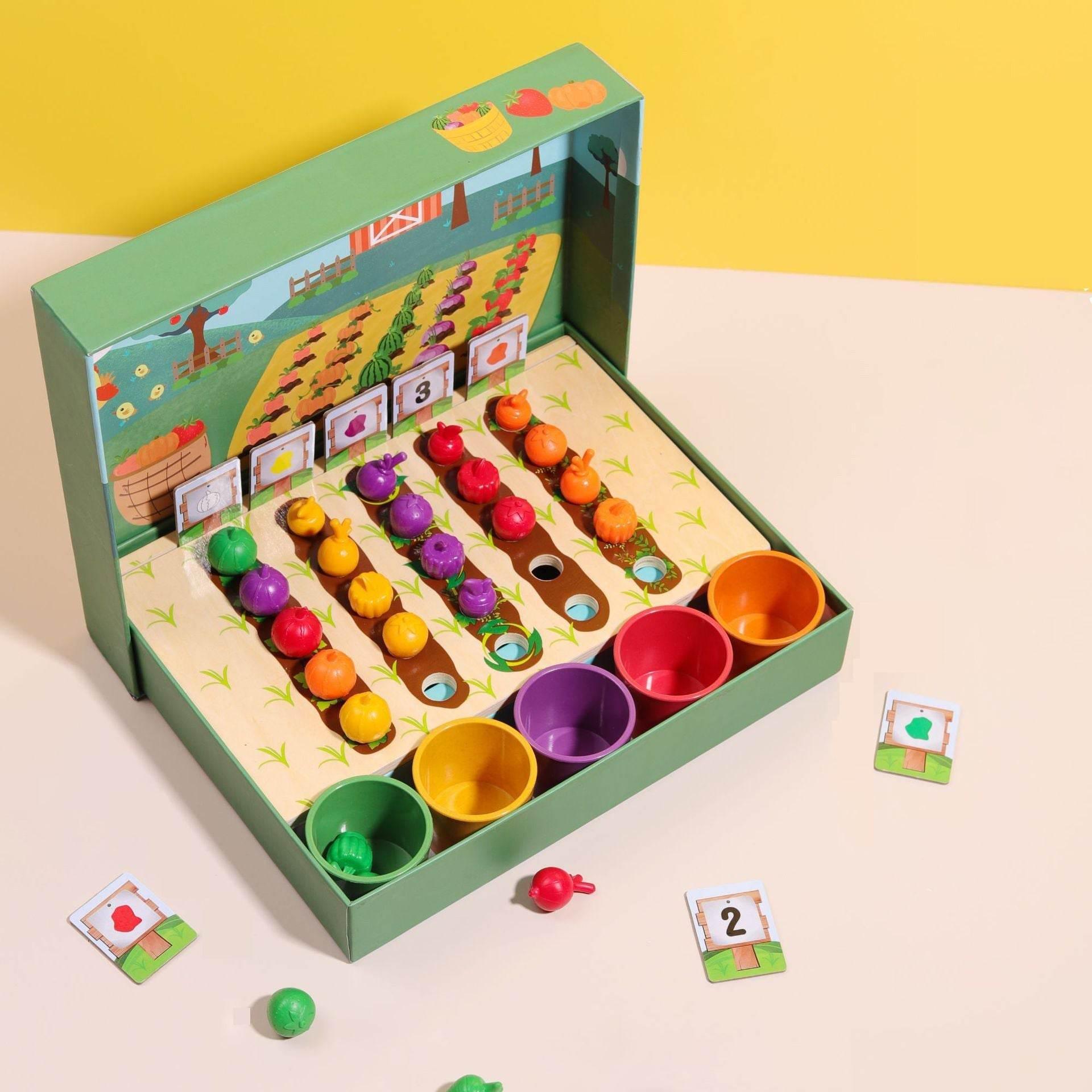 Color Classification Cup Wooden Toys for Early Education - Estalios