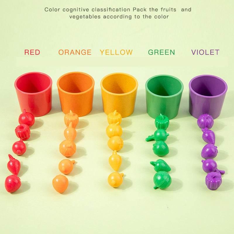 Color Classification Cup Wooden Toys for Early Education - Estalios