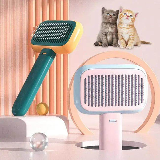 Colorful Cat and Dog Hair Brush with Massage Comb Features - Estalios