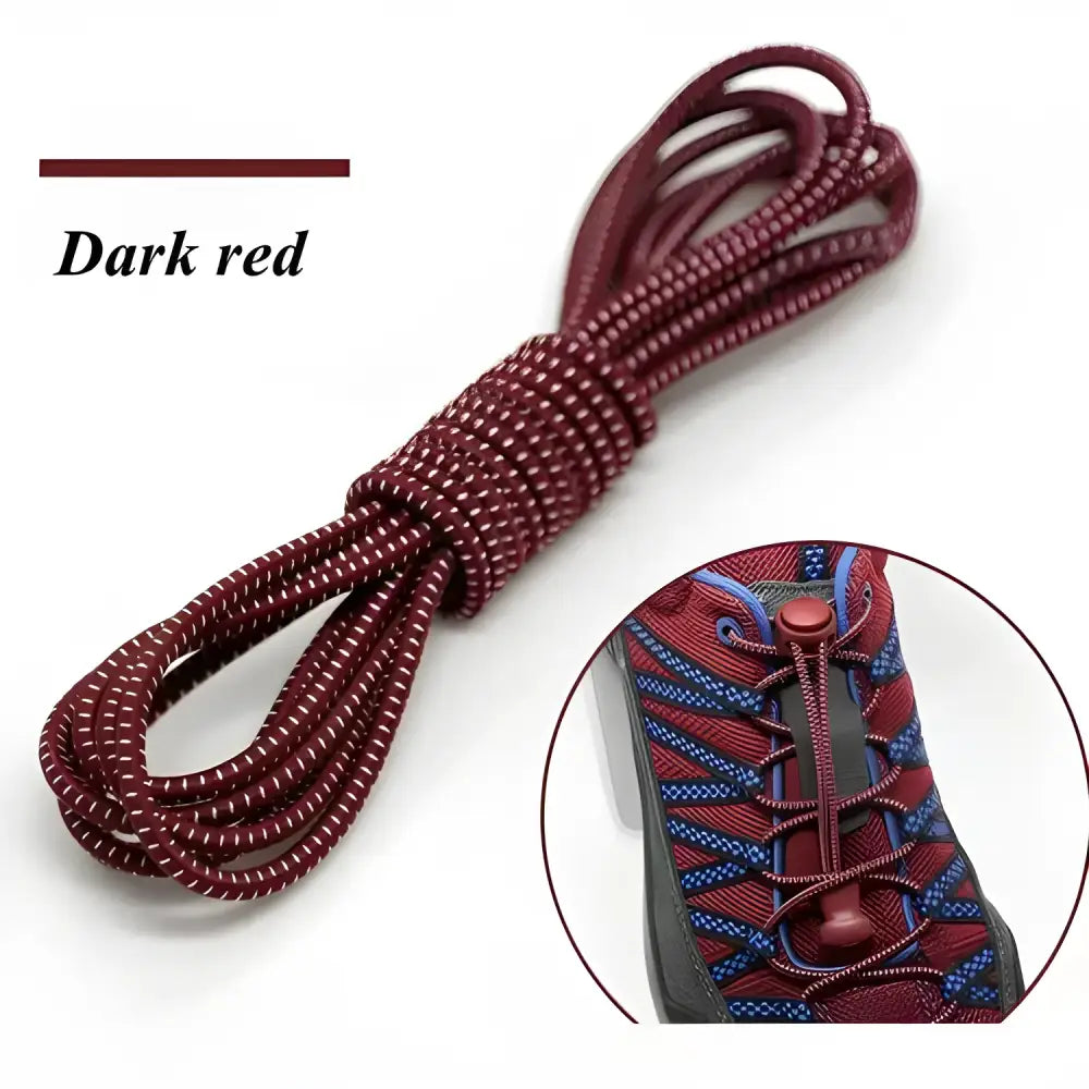 Dark red elastic shoelaces perfect for colorful elastic shoelaces and mesh water shoes