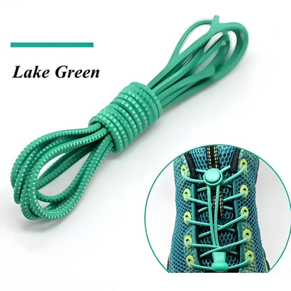 Lake green elastic shoelaces perfect for Colorful Elastic Shoelaces & Mesh Water Shoes