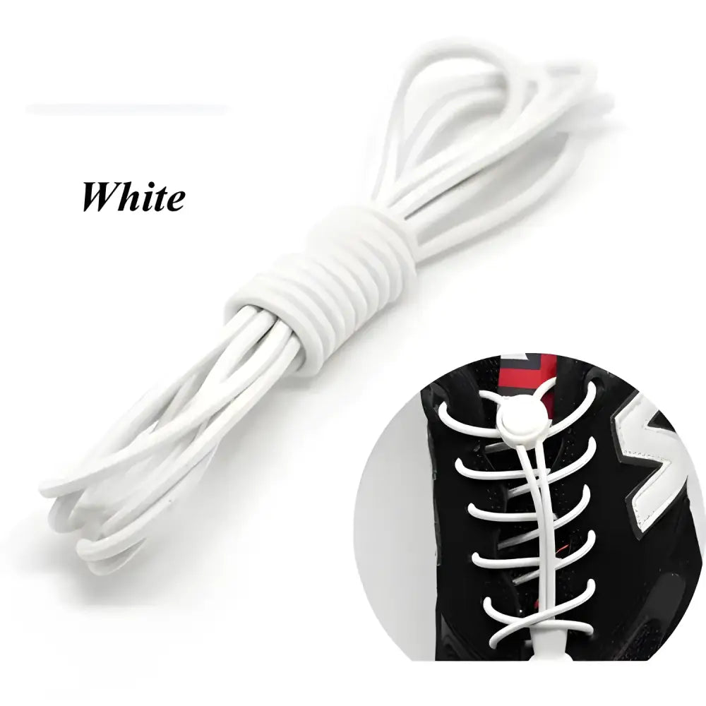 White elastic shoelaces perfect for colorful elastic shoelaces and mesh water shoes