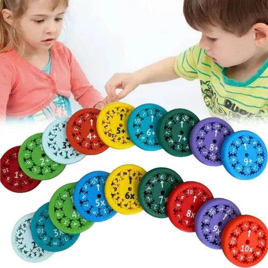 Vibrant Multiplication Wheels Fun Wooden Learning Toy for Kids - Estalios