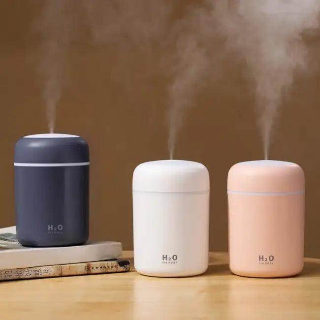 Colorful Portable Air Humidifier and Essential Oil Diffuser Set for Relaxation - Estalios