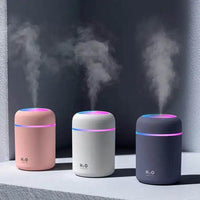 Colorful Portable Air Humidifier and Essential Oil Diffuser Set for Relaxation - Estalios