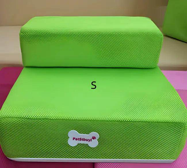 Bright and Bold Two-Step Pet Stairs for Easy Access - Estalios
