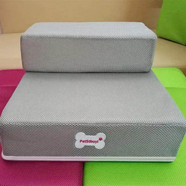 Bright and Bold Two-Step Pet Stairs for Easy Access - Estalios