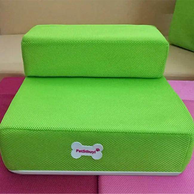 Bright and Bold Two-Step Pet Stairs for Easy Access - Estalios
